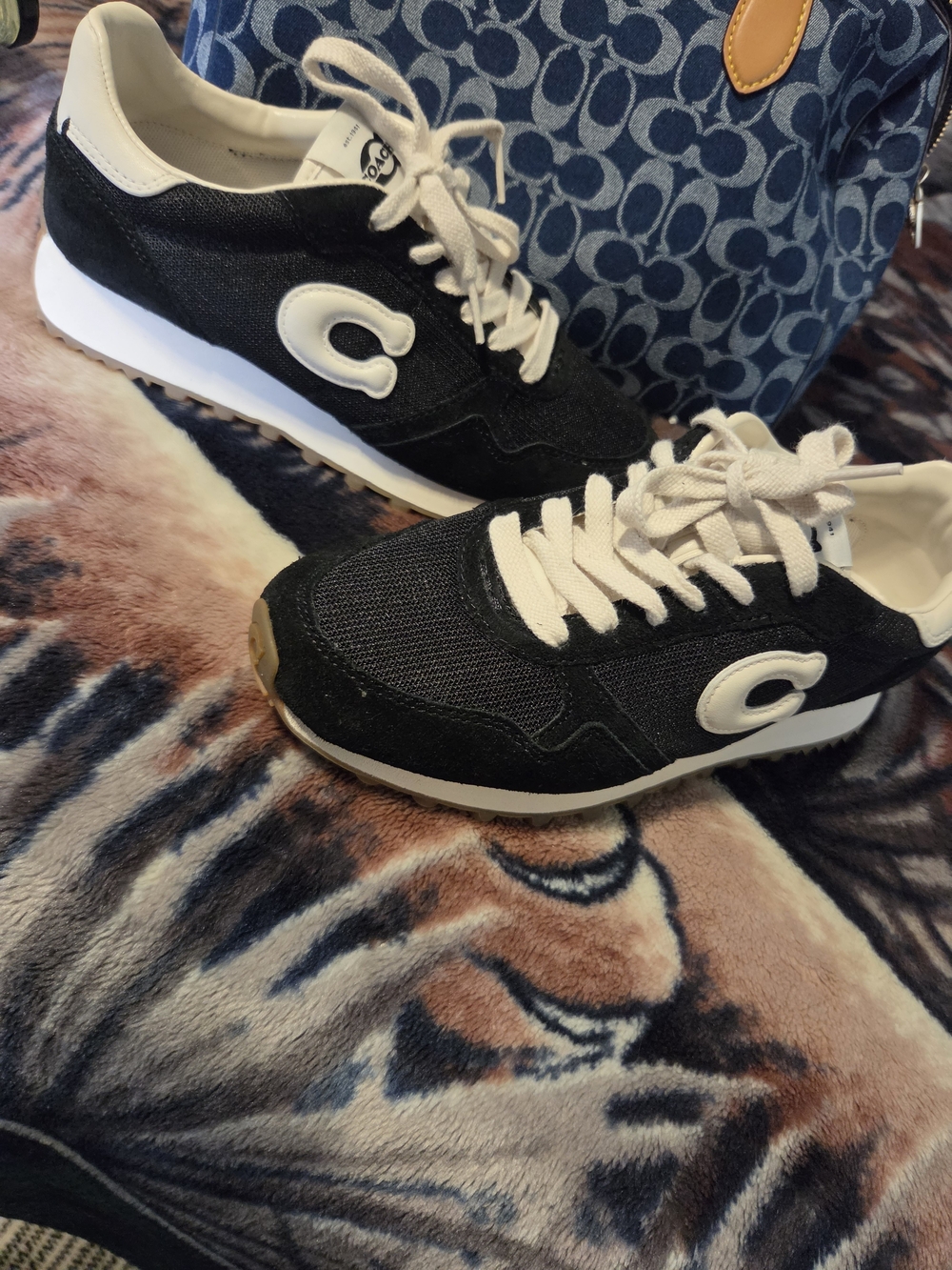 Coach Women's Black & White Low-Top Sneakers